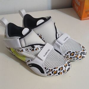 Nike White and Yellow leopard cycling Shoes